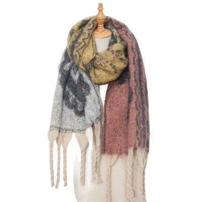 Bufanda Jacquard Paisley con Flecos Gruesos - Image 20