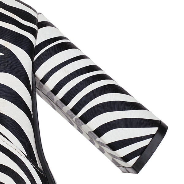 Botas Altas Estampado Animal Print con Tacón Grueso para Mujer