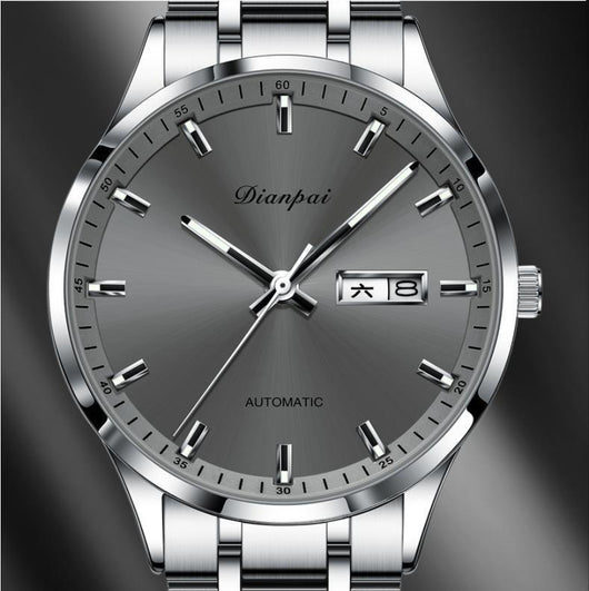 Reloj Mecánico Automático de Acero Inoxidable con Correa de Metal, Resistente al Agua e Iluminación Nocturna - Image 10
