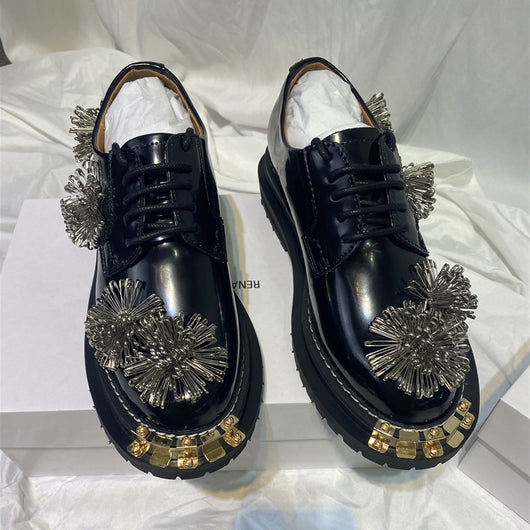 Zapatos Vintage de Plataforma en Cuero para Mujer - Image 14