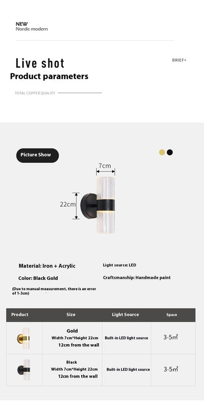 Lámpara LED de Pared Bicolor para Dormitorio y Sala de Estar - Image 7