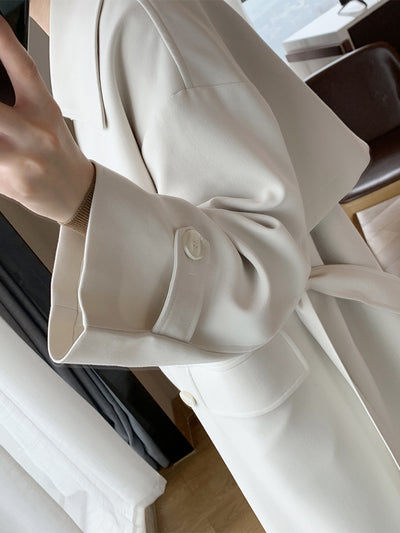 Abrigo Largo Cortavientos Blanco - Estilo Diosa Elegante - Image 8