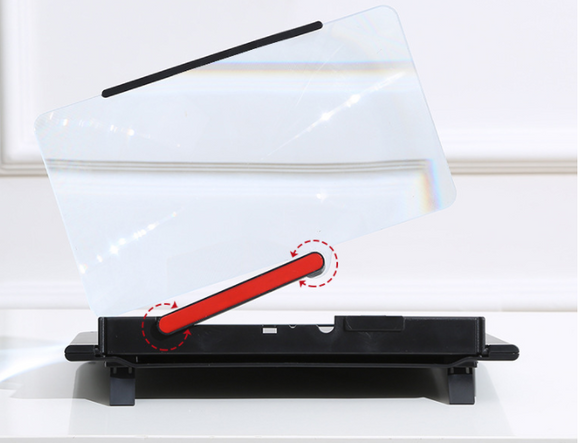 Amplificador Plegable 3D con Luz Azul Ultra Nítida - Soporte Ajustable