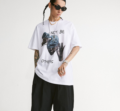 Camiseta Hip-Hop Casual con Estampado de Avatar Personalizado para Hombre - Image 5
