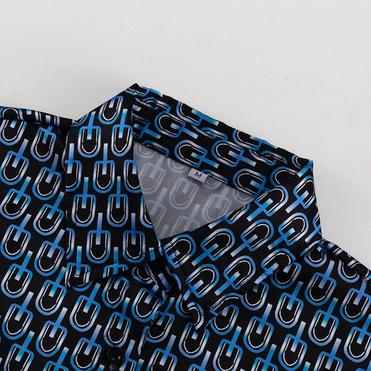 Conjunto de Moda Elegante: Camisa Estampada Manga Larga con Pantalón Ancho - Image 17