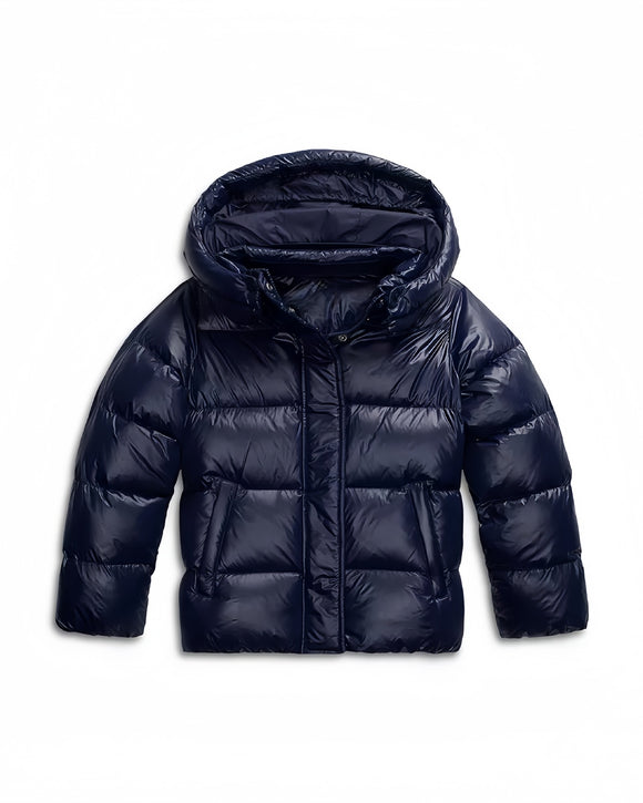 Chaqueta Puffer de Algodón con Capucha para Mujer