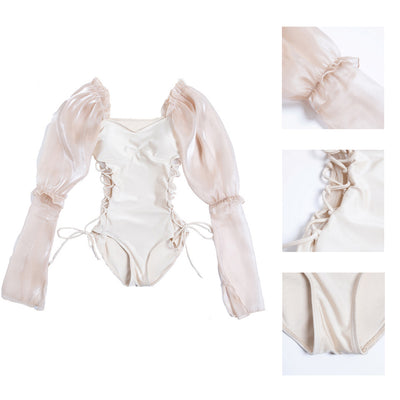 Traje de Baño Entero Elegante con Detalles Perla y Diseño Calado - Image 15