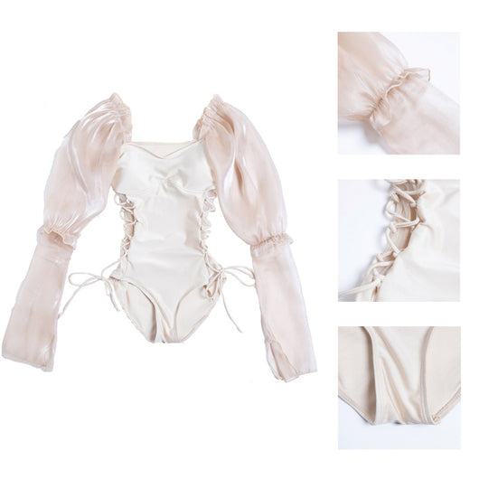 Traje de Baño Entero Elegante con Detalles Perla y Diseño Calado - Image 15