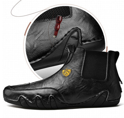 Zapatos Casuales Cálidos para Hombre de Cuero - Botines Tipo Mocasín - Image 6