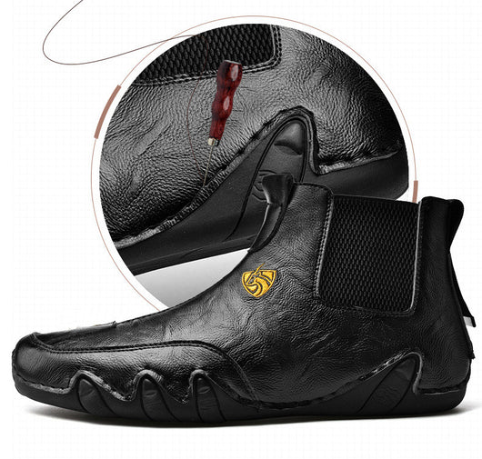Zapatos Casuales Cálidos para Hombre de Cuero - Botines Tipo Mocasín - Image 6