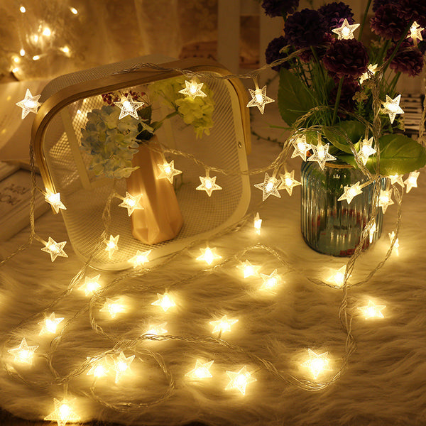 Guirnalda de Luces LED en Forma de Estrellas para Exterior - 3 Metros