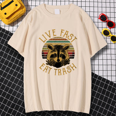 Playera Hombre Estilo Urbano Live Fast Eat Trash - Image 21