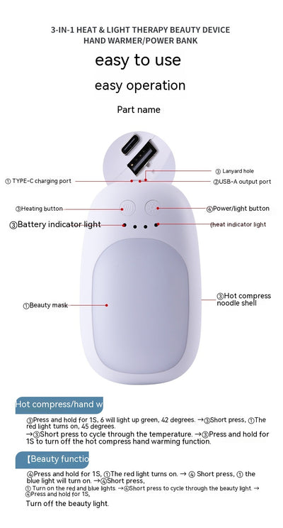 Dispositivo IPL Fotón 3 en 1 con Compresa Térmica y Luz Roja para Rejuvenecimiento Facial - Image 11