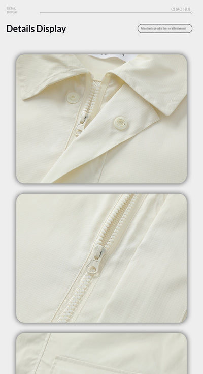 Camisa Casual Suelta de Solapa en Colores Sólidos para Hombre - Image 13