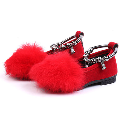 Zapatos Princesa para Niñas con Moño y Detalles de Pelaje - Image 7