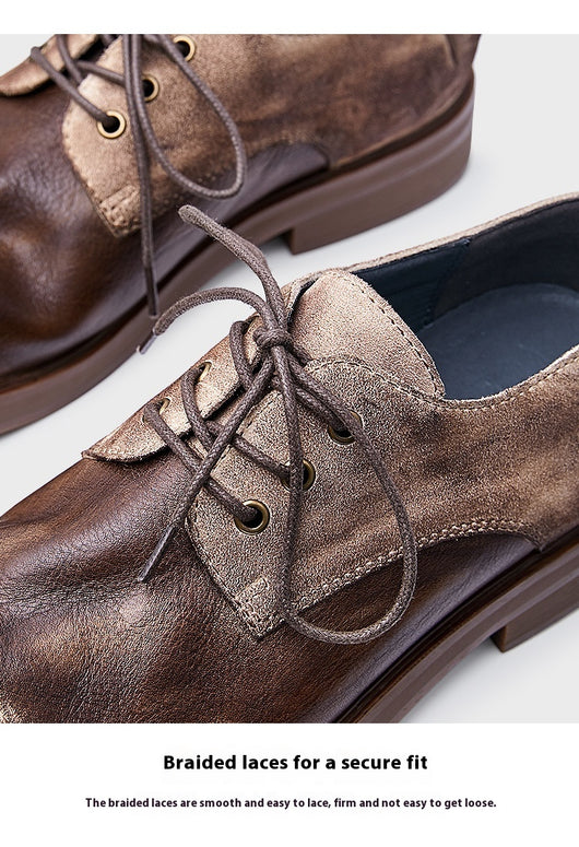 Zapatos de Cuero Genuino Hechos a Mano Estilo Británico Otoñal para Hombre - Image 11