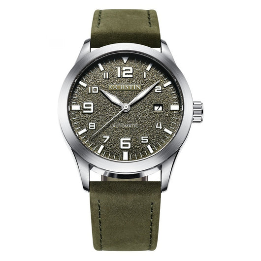 Reloj Mecánico Automático Retro Cuero Genuino Estilo Ejecutivo - Image 8