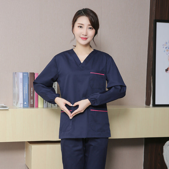 Uniforme Médico de Manga Larga con Peto