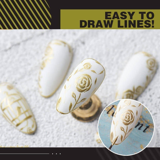 Adhesivo para Uñas con Efecto Espejo Dorado Japonés - Image 14