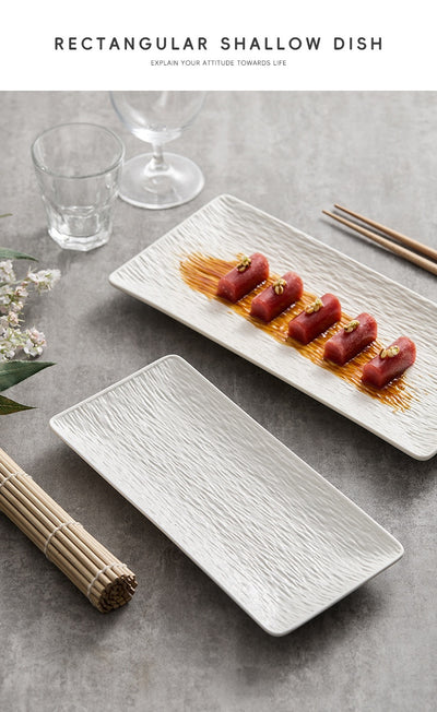 Plato Rectangular de Cerámica Premium para Sushi - Image 13