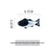 Fish Shaped Dark Azul