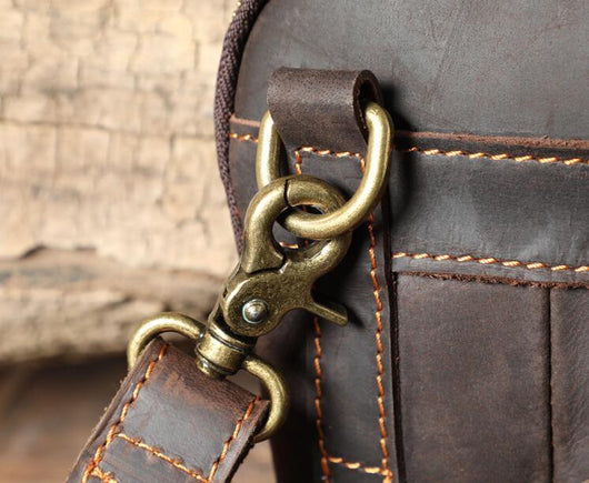 Bolsa Bandolera de Cuero Genuino para Hombre - Estilo Vintage - Image 15