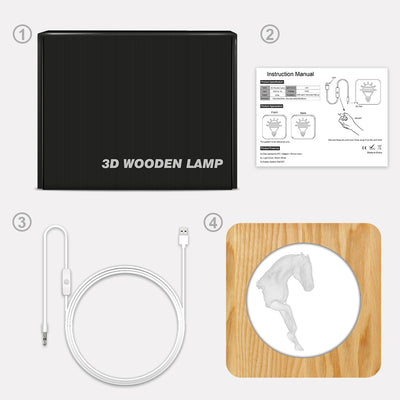 Lámpara Escultural de Madera: Diseño Caballo - Image 8