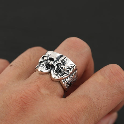 Anillo de Plata Esterlina Tailandés Retro Trendy Creativo