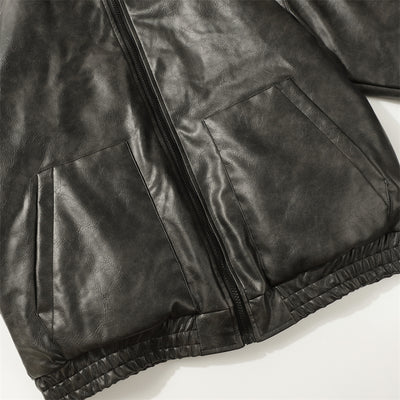 Abrigo de Cuero PU Acolchado para Hombre - Estilo Rock Impermeable Invierno - Image 13