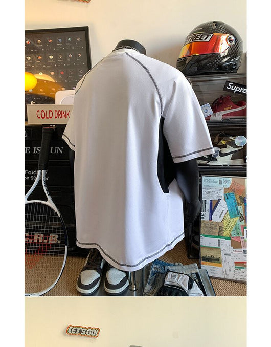 Camiseta Deportiva Suelta Cuello Redondo Manga Corta para Hombre - Image 12