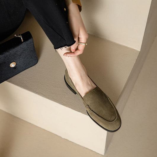 Zapatos Planos Mujer Otoño con Tacón Grueso y Punta Baja - Image 6