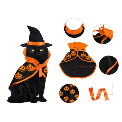Conjunto de Capa y Sombrero Halloween para Mascotas - Disfraz Adorable para Perros y Gatos - Image 10
