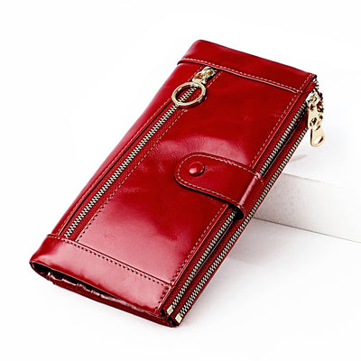 Billetera Vintage de Cuero Encerado para Mujer - Diseño Clásico - Image 8