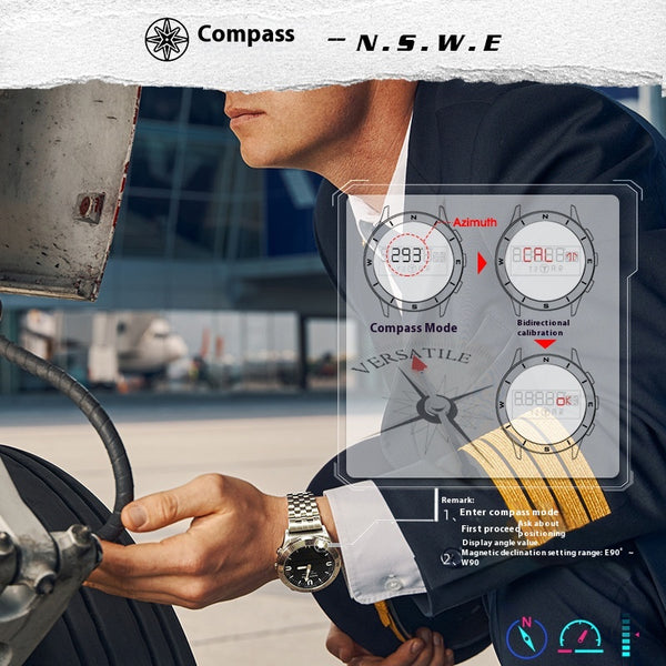 Reloj Inteligente Deportivo Resistente al Agua con Altímetro