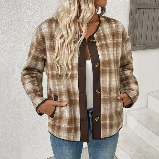 Cardigan de Cuadros para Mujer - Chaqueta Casual Versátil - Image 3