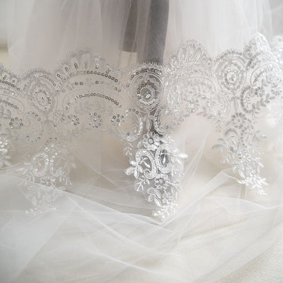 Accesorios de Encaje Secuencia Bordado para Boda con Efecto Pestañas - Image 39