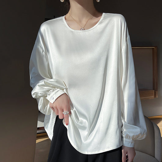 Camiseta Cuello Redondo Escote Elegante Minimalista - Image 6