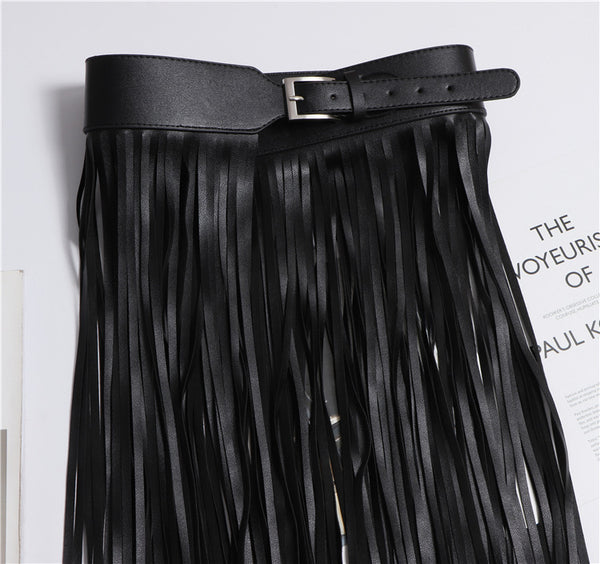 Cinturón de Cuero Negro Versátil - Ancho Ajustable