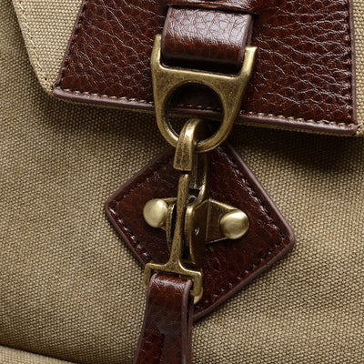 Mochila de Viaje Grande Estilo Retro en Lona para Hombre - Image 10