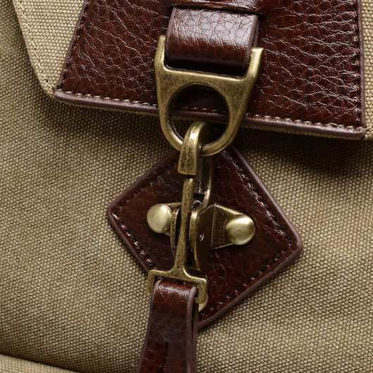 Mochila de Viaje Grande Estilo Retro en Lona para Hombre - Image 10