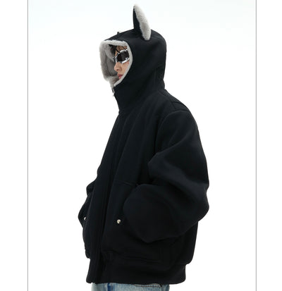 Suéter Hoodie Reversible de Algodón para Parejas - Abrigo de Montaña - Image 6