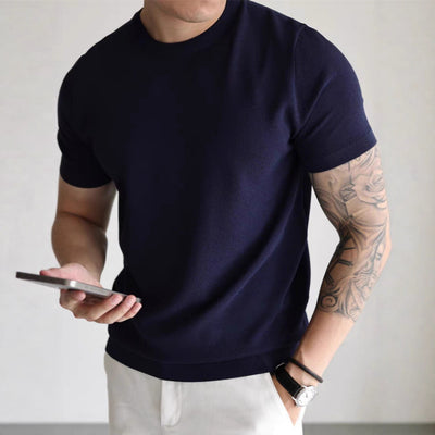 Playera de Trabajo Casual con Cuello Alto Refinado - Image 3