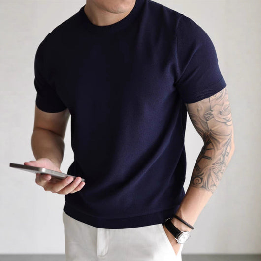 Playera de Trabajo Casual con Cuello Alto Refinado - Image 3