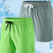 Men's Ice Silk Sports Shorts - Plus Size Beach & Leisure