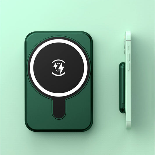 Batería Portátil Magnética 5000mAh con Carga Inalámbrica