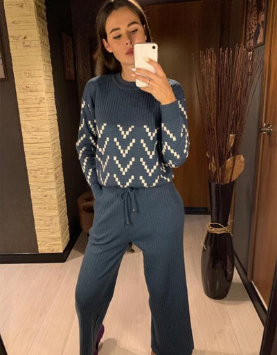 Conjunto Reductor de Pantalón Palazzo y Suéter Fashionable - Image 12