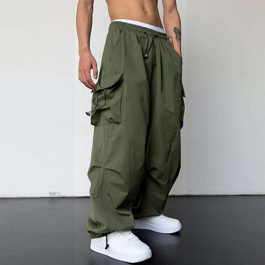 Pantalón Overol Hombre Nylon Secado Rápido Cintura Alta Pierna Ancha - Image 22