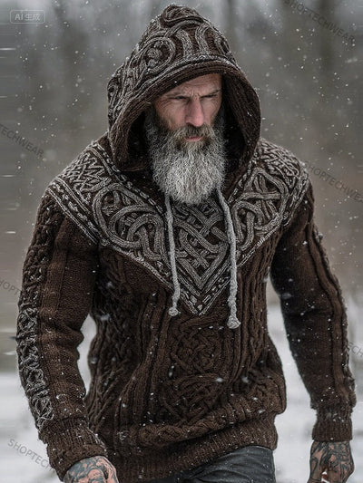 Sudadera Estampada con Capucha de Punto para Hombre - Image 12
