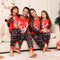 Pijama Familiar de Natal Combinando - Desenho de Rena e Floco de Neve