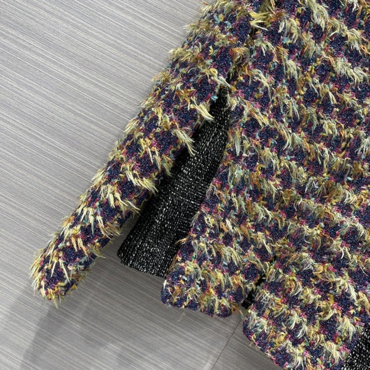 Chaqueta Tejida Patchwork con Patrón de Fragancias - Image 8